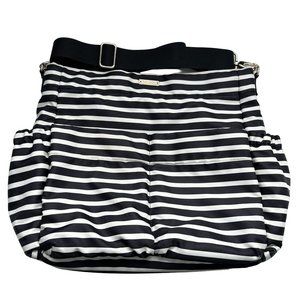 Kate Spade Striped Black White Nylon Crossbody Diaper Bag